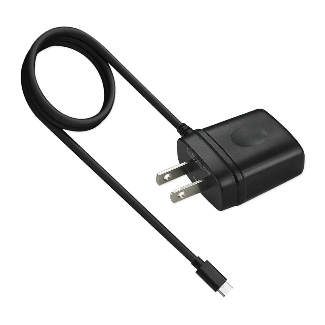 REIKO PORTABLE TYPE C TRAVEL ADAPTER CHARGER WITH BUILT IN CABLE IN BLACK