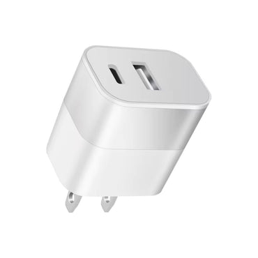 Power Delivery Dual Ports of USB and Type-C Wall Charger/ Power Adapter/ Charging Block In Silver (12pcs)SKU:TC72-PD3ASL