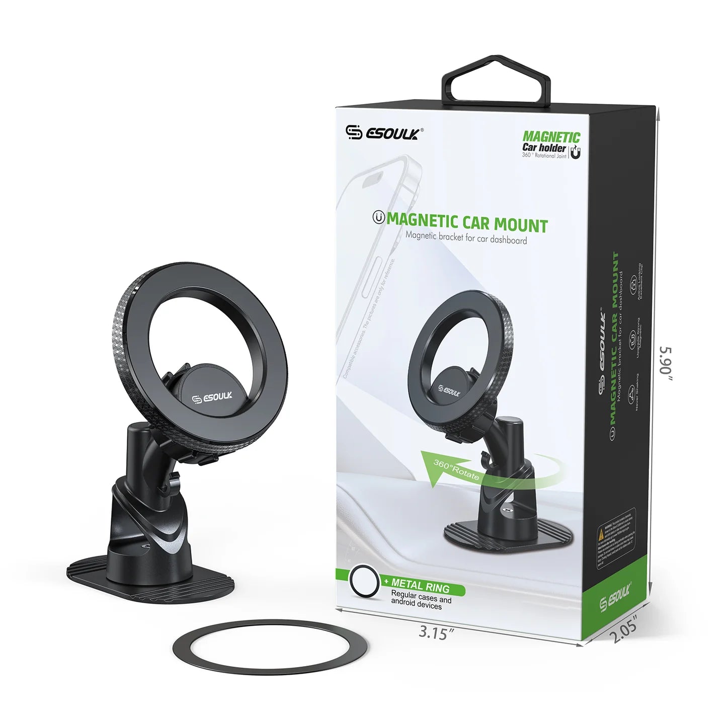 Magnetic Car Mount Phone Holder with 360å¡ Rotation