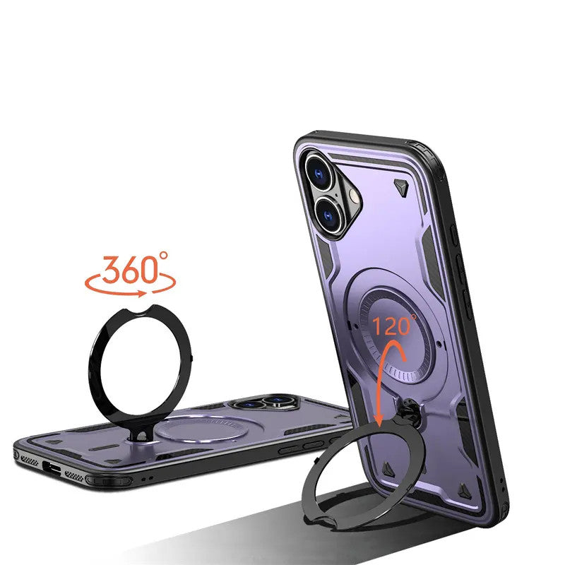 Reiko 360 Degree Rotating Magnetic Versatile Stand Black Compatible with Samsung Galaxy S25 Ultra