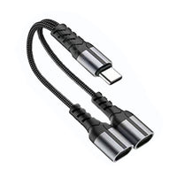 USB C to USB OTG Adapter, 2 in 1 USB C Splitter with PD Charging Port and USB 3.0 Female Port Compatible wit iPhone 15 Pro, MacBook Pro,Chromebook, Galaxy and More Type-C Devices