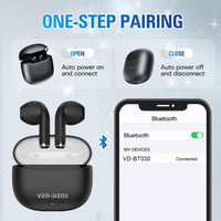 Wireless Headset Bluetooth 5.0 Headphones Stereo Twin Earbuds BT-VDBT030 In blue SKU:BT-030BL