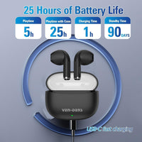 Wireless Headset Bluetooth 5.0 Headphones Stereo Twin Earbuds BT-VDBT030 In blue SKU:BT-030BL