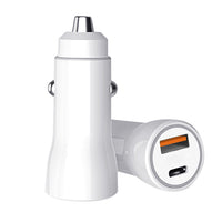 5V 3.1A USB C port Car charger In White