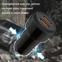 Reiko 8 PIN Portable Car Charger With Built In 3 Ft Cable In Black