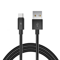 Reiko 6 FT PVC Material TYPE C USB 2.0 Data Cable In BLACK in simple packaging