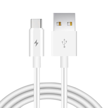 Reiko 6 FT PVC Material TYPE C USB 2.0 Data Cable In White in simple packaging