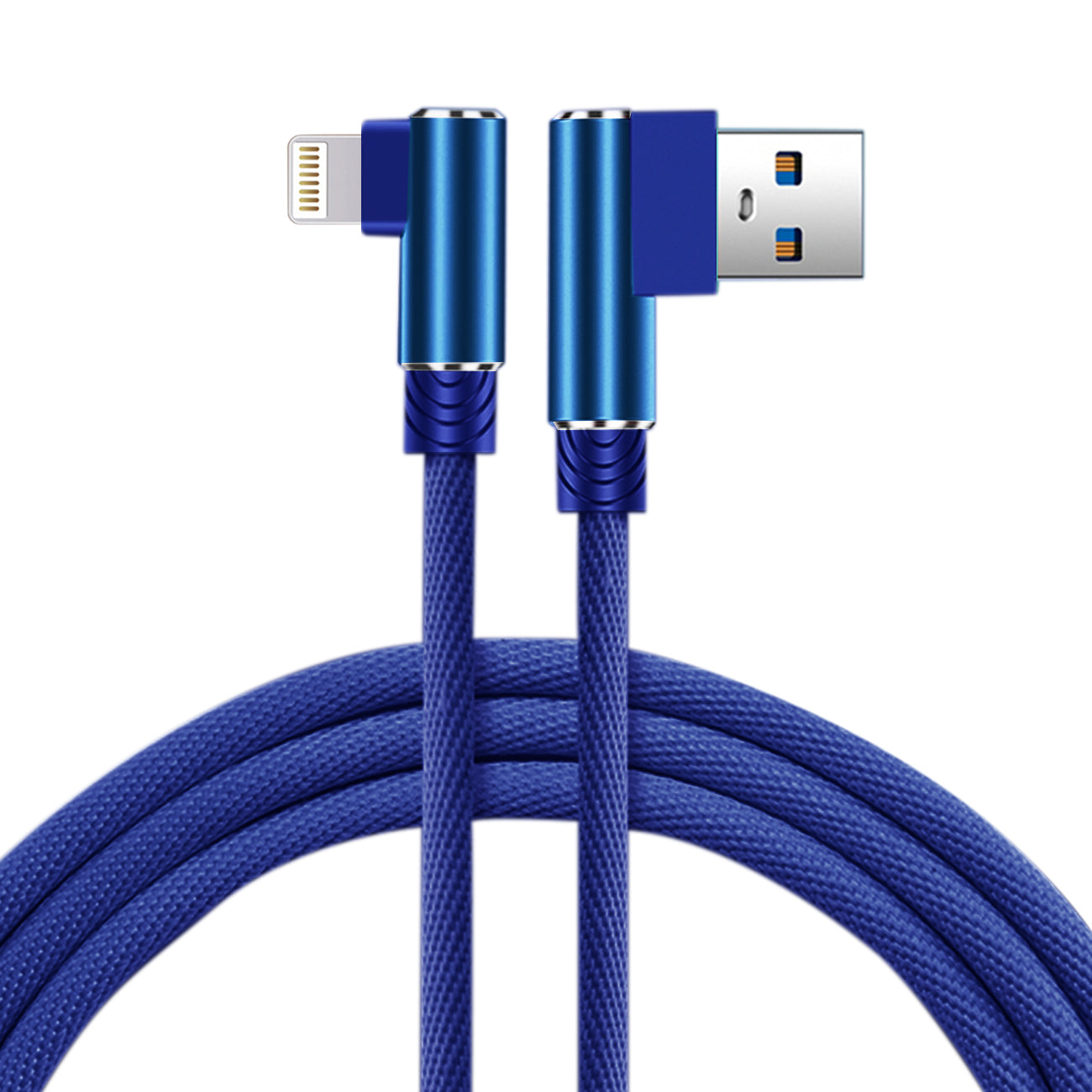 Reiko 3.3FT Nylon braided Material 8 PIN USB 2.0 Data Cable In Blue