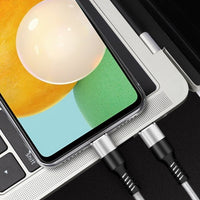 Power Delivery USB-C to C Fast Charging & Sync Nylon- Braided 5FT Cable in Silver -SKU:DC36-PDTYPEC5FTSL