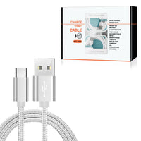 USB-C Fast Charge/Sync Cable 6.5 ft in Silver