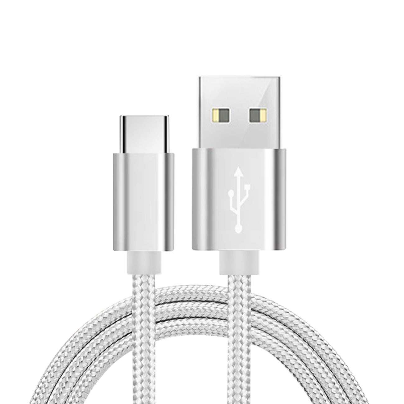 USB-C Fast Charge/Sync Cable 6.5 ft in Silver