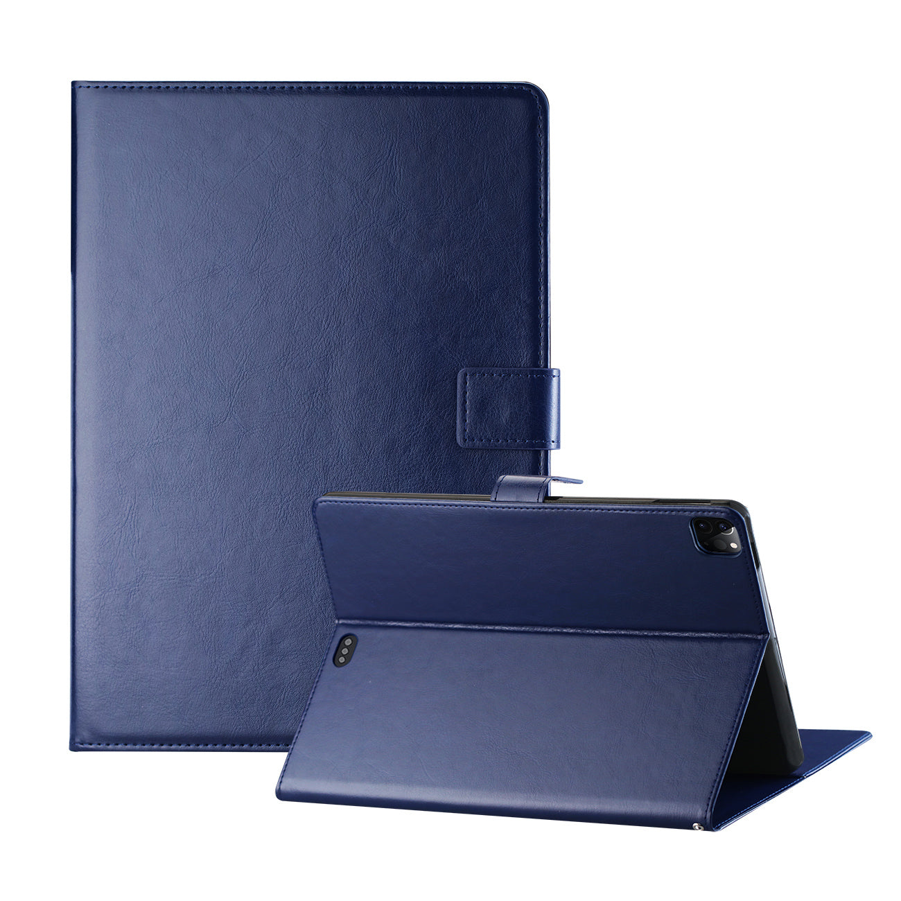 Reiko Leather Folio Cover Protective Case for 12.9" iPad Pro In Navy