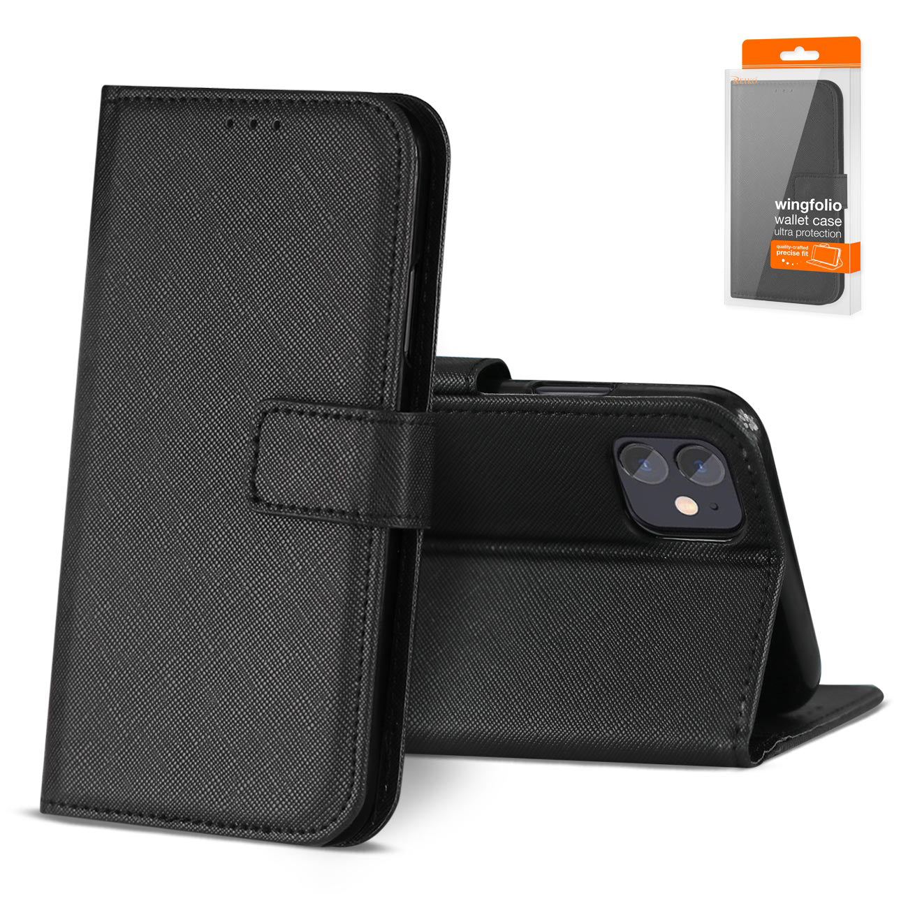 Slim Stand Case with Card Holder Slots APPLE IPHONE 12 MINI In Black
