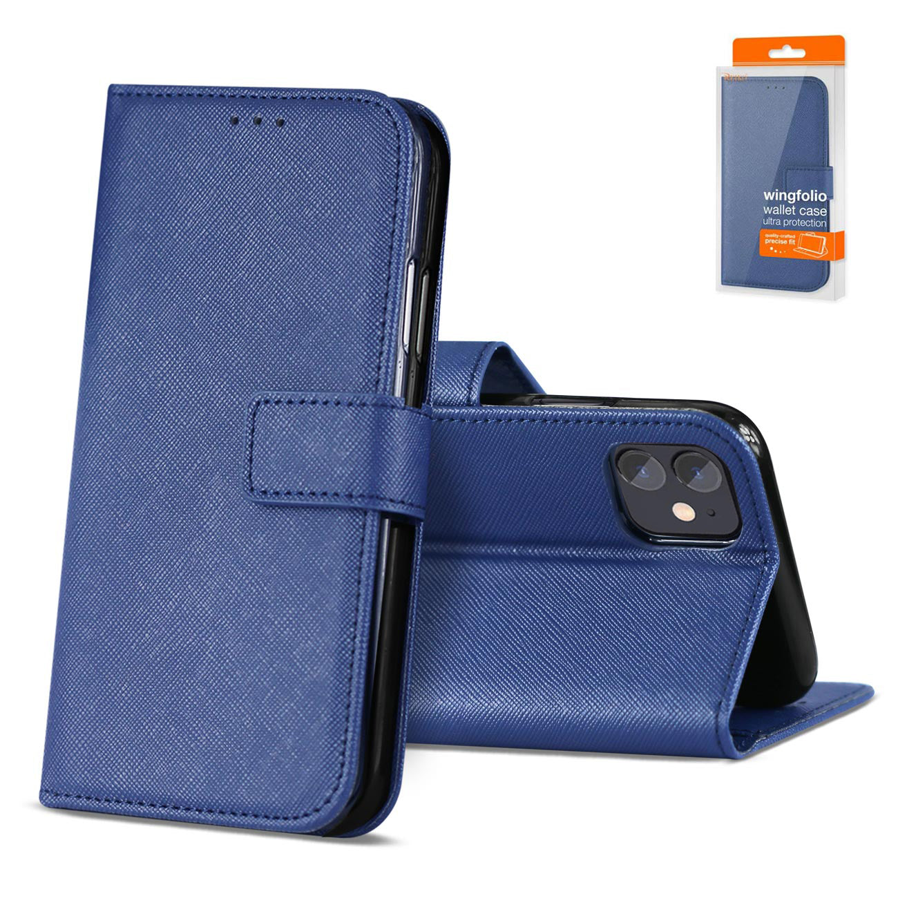 Slim Stand Case with Card Holder Slots APPLE IPHONE 12 MINI In Blue
