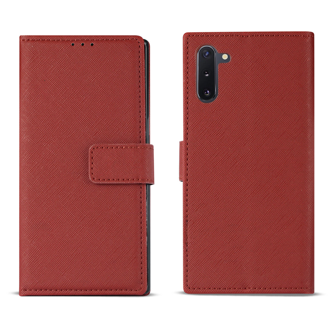 Reiko SAMSUNG GALAXY A70 3-In-1 Wallet Case In RED