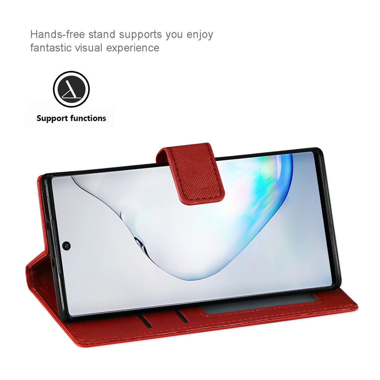 Reiko SAMSUNG GALAXY A70 3-In-1 Wallet Case In RED