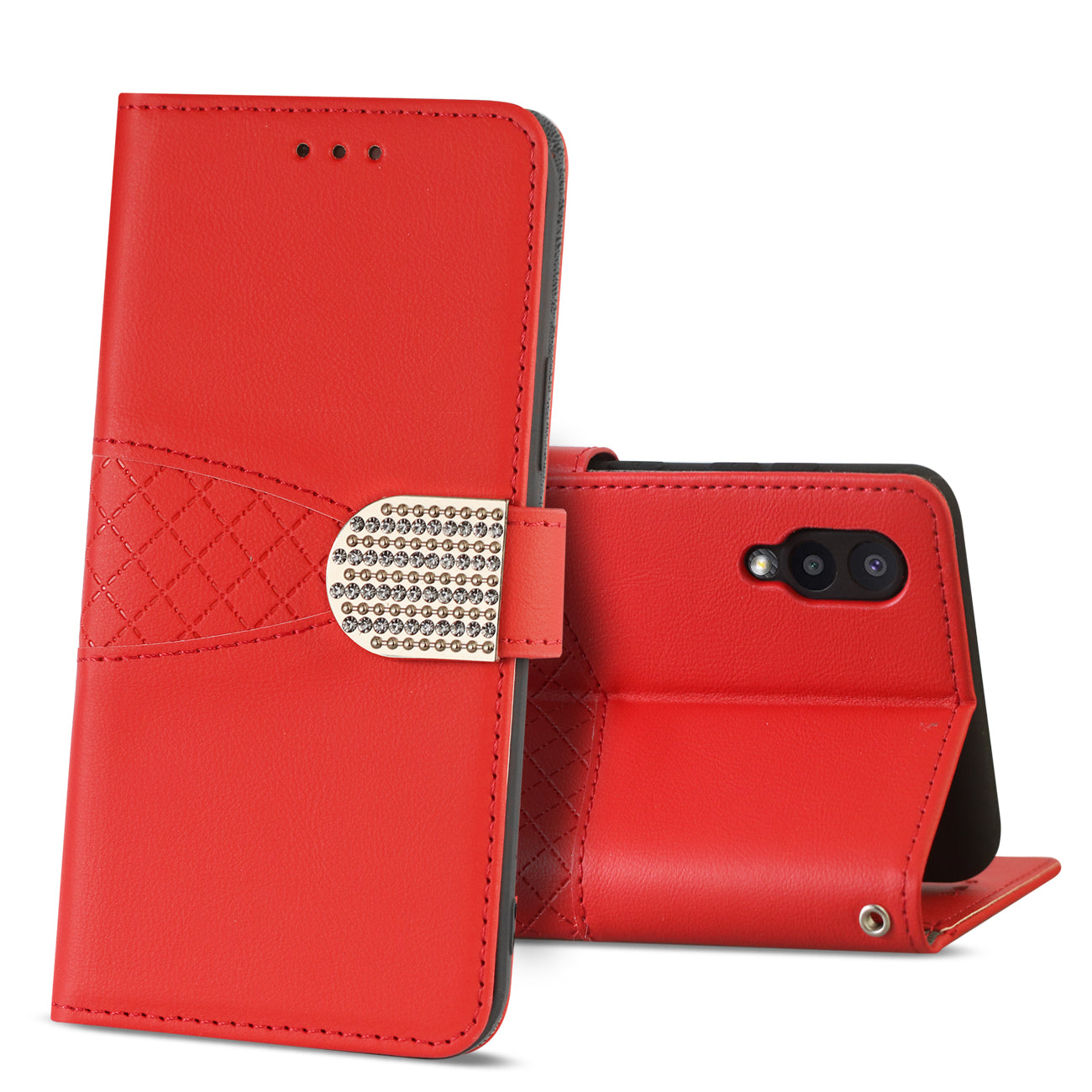 Reiko Samsung Galaxy A02  3-In-1 Wallet Case In Red