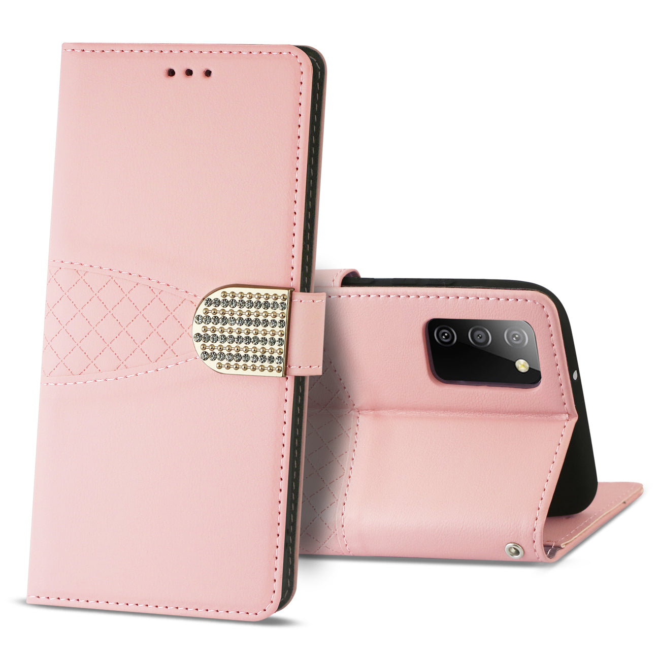Reiko Samsung Galaxy A02S  3-In-1 Wallet Case In Pink