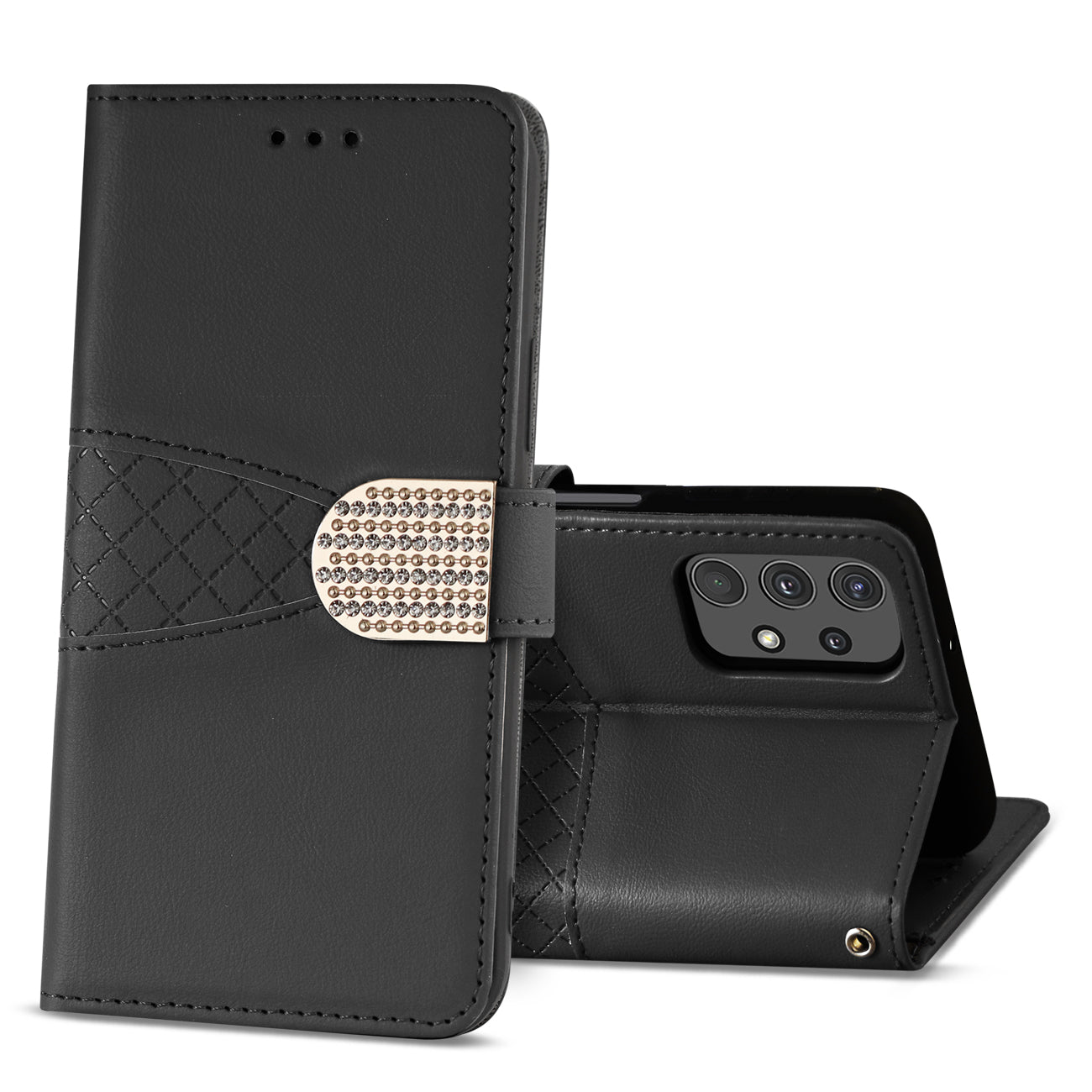 Reiko Samsung Galaxy A32 5G  3-In-1 Wallet Case In Black
