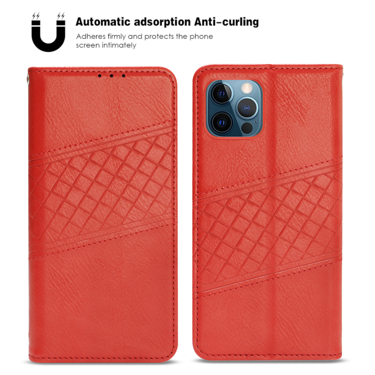 Reiko Apple iPhone 12 Pro Max 3-In-1 Wallet Case In Red