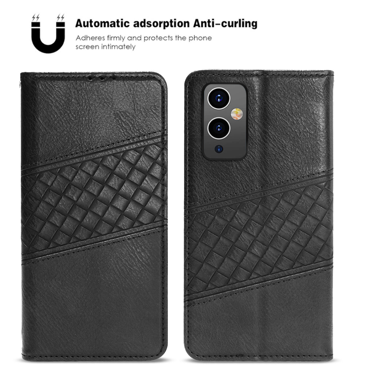 Reiko ONE PLUS 9 5G 3-In-1 Wallet Case In Black