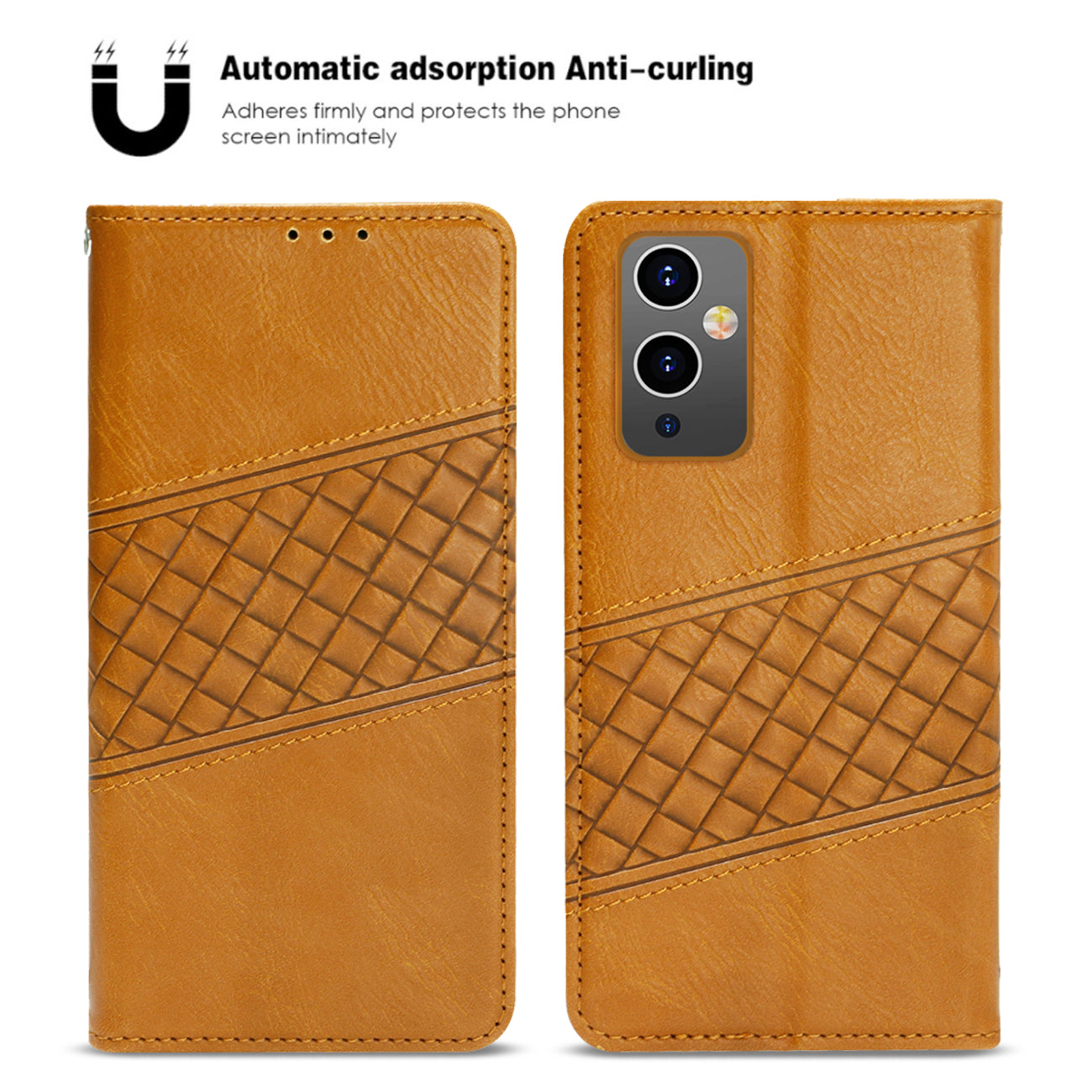 Reiko ONE PLUS 9 5G 3-In-1 Wallet Case In Brown