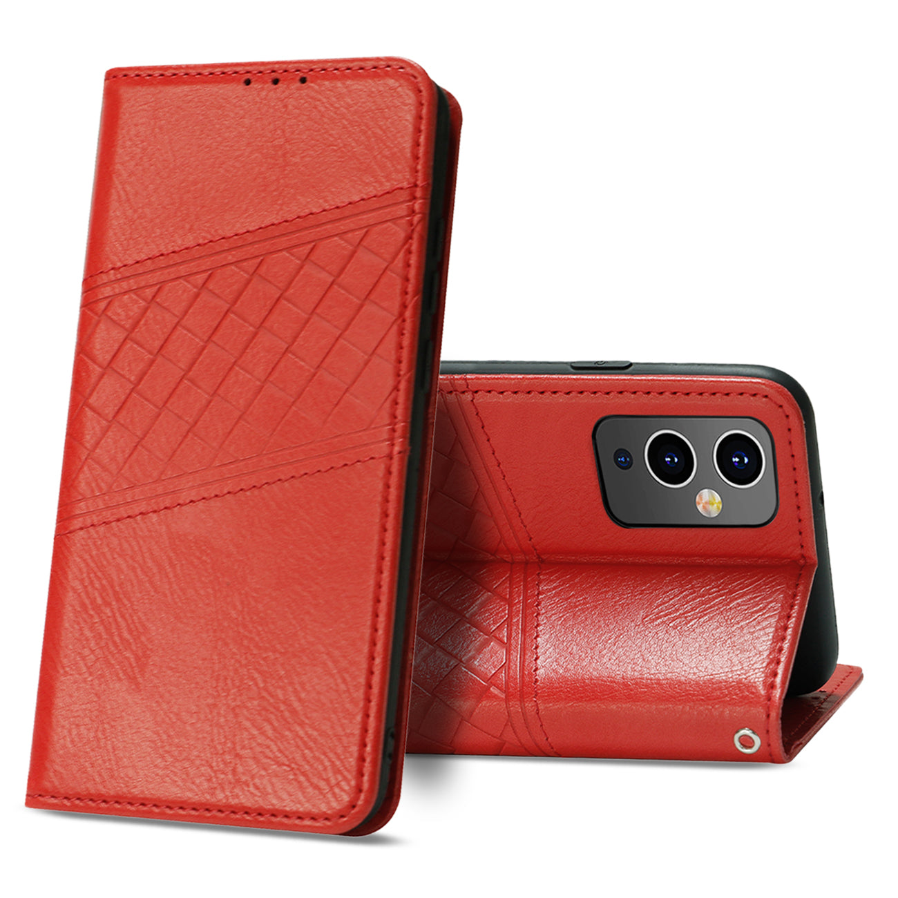 Reiko ONE PLUS 9 5G 3-In-1 Wallet Case In Red