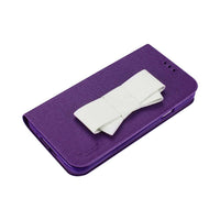 REIKO SAMSUNG GALAXY S5 FOLIO WALLET CASES-PURPLE WHITE (FC30-SAMS5PPWH)