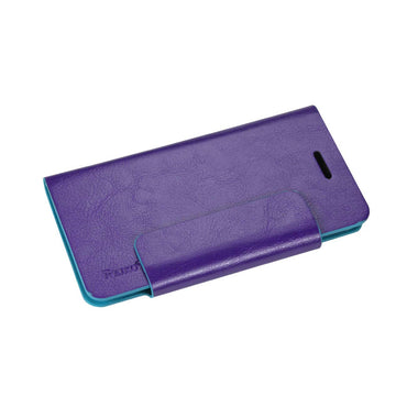 REIKO IPHONE 6 PLUS DUAL COLOR FLIP FOLIO WALLET CASE IN BLUE PURPLE (FC31-IPH6PLSBLPP)