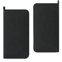 REIKO UNIVERSAL WALLET PHONE CASE WITH SIDE POCKETS AND MAGNETIC FLAP FOR IPHONE 6 /6S (5.59X2.79X0.42 INCHES) IN BLACK (FC33-562804BK)