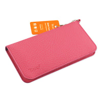 REIKO UNIVERSAL WALLET PHONE CASE WITH SIDE POCKETS AND MAGNETIC FLAP FOR SAMSUNG NOTE 5 (6.180X3.15X0.45 INCHES) IN HOT PINK (FC33-623205HK)