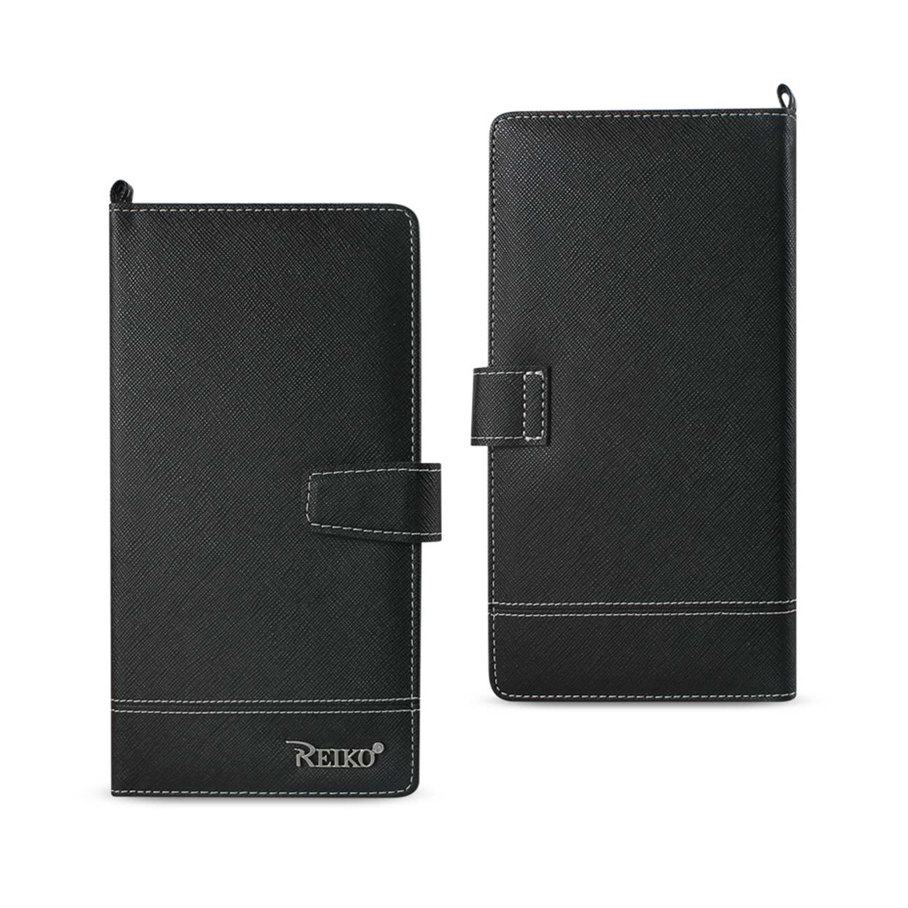 REIKO IPHONE 6/ 6S TWO TONE SUPER WALLET CASE WITH MULTIPLE CARD SLOTS IN BLACK