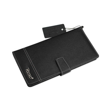 REIKO IPHONE 6/ 6S TWO TONE SUPER WALLET CASE WITH MULTIPLE CARD SLOTS IN BLACK