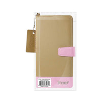 REIKO IPHONE 6/ 6S TWO TONE SUPER WALLET CASE WITH MULTIPLE CARD SLOTS IN PINK GOLD