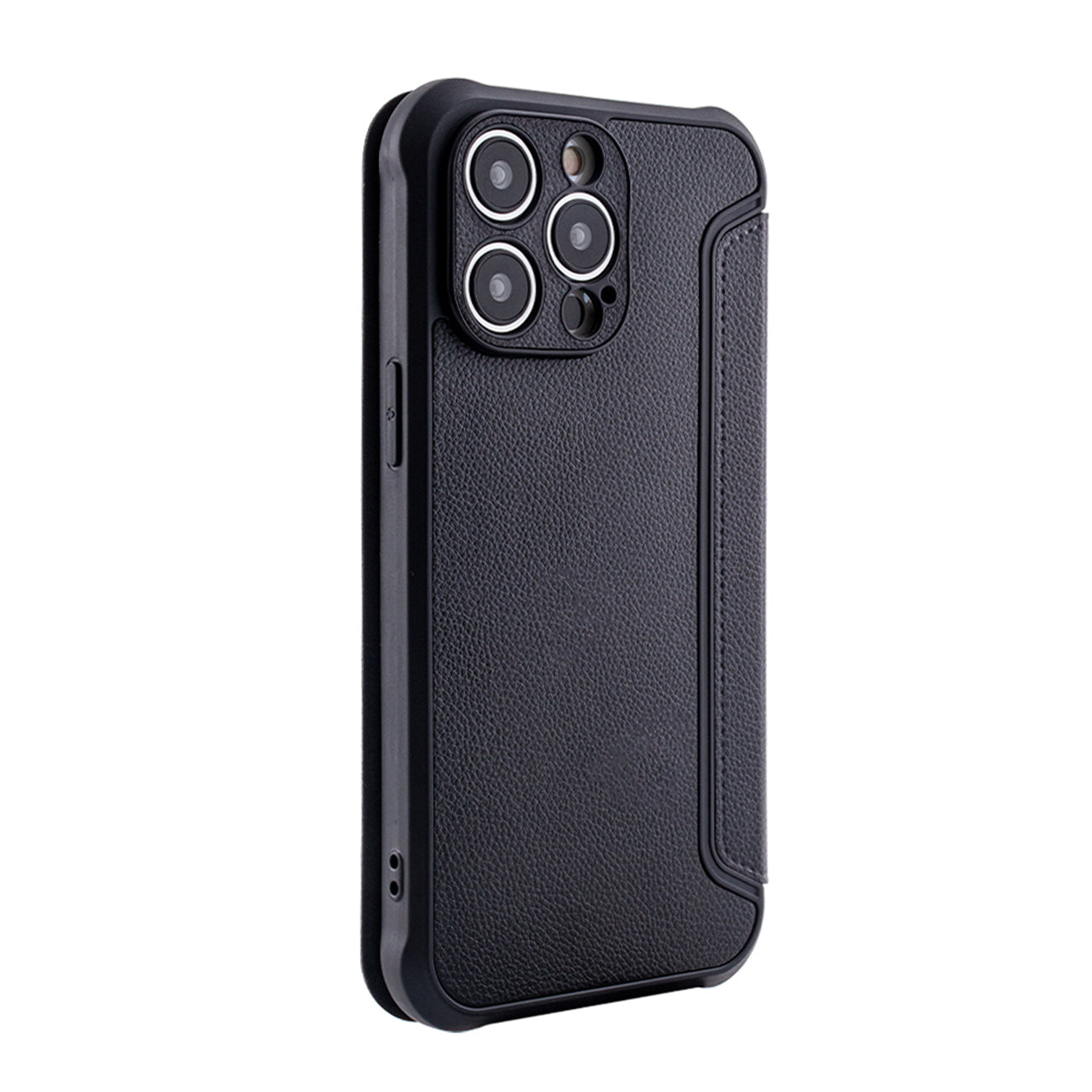 Magnetic wallet Leather phone case For Apple iPhone 14 Pro Max In Black