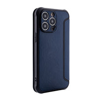 Magnetic wallet Leather phone case For Apple iPhone 14 Pro Max In Navy