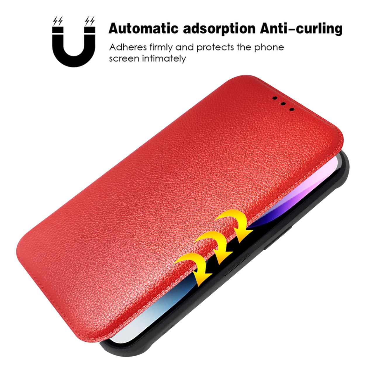 Magnetic wallet Leather phone case For Apple iPhone 14 Pro In Red