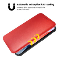 Magnetic wallet Leather phone case For Apple iPhone 14 In Red