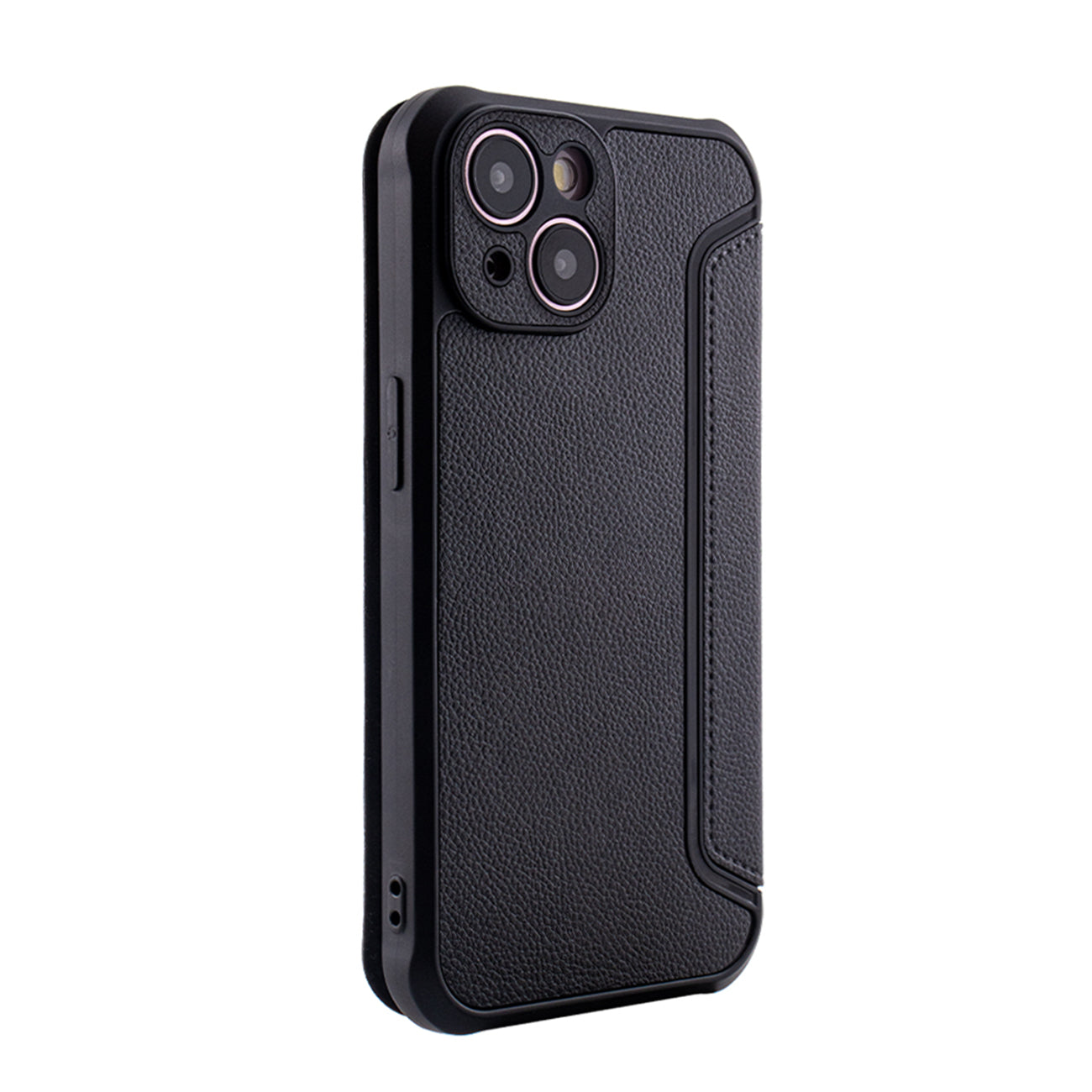 Magnetic wallet Leather phone case For Apple iPhone 15 In Black