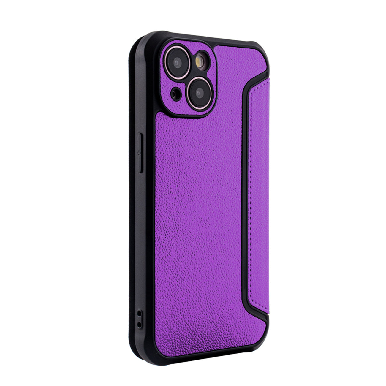 Magnetic wallet Leather phone case For Apple iPhone 15 In Purple