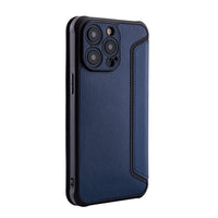 Magnetic wallet Leather phone case For Apple iPhone 15 PRO MAX In Navy