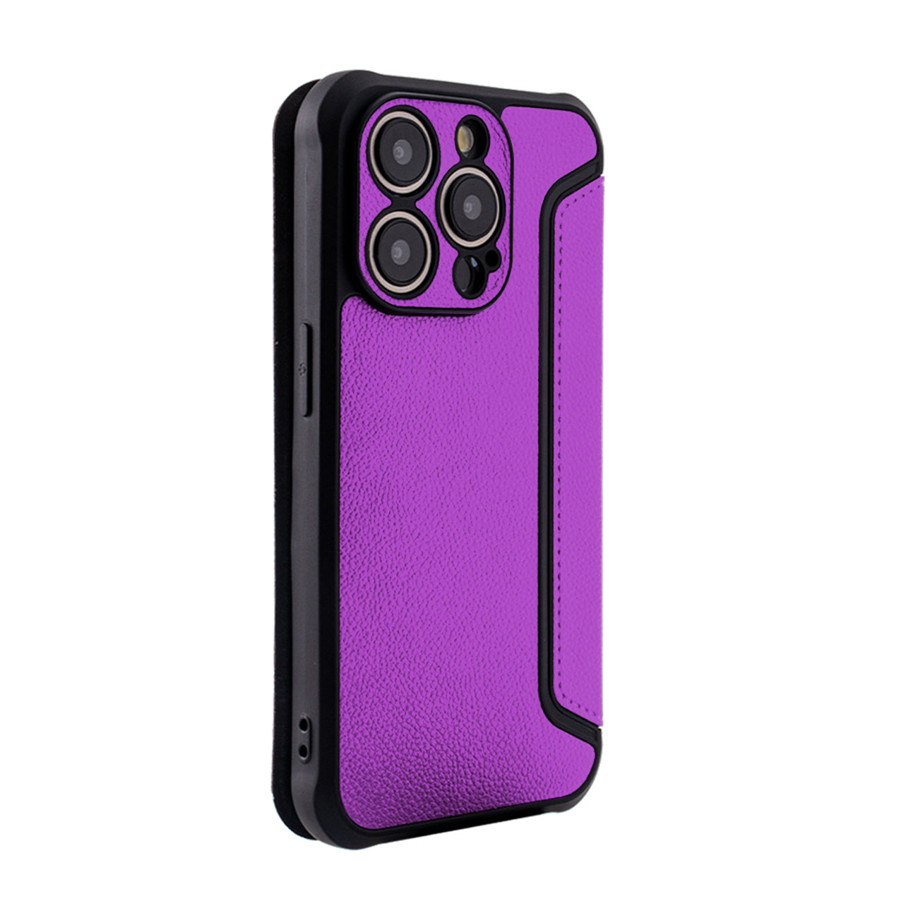 Magnetic wallet Leather phone case For Apple iPhone 15 PRO In Purple