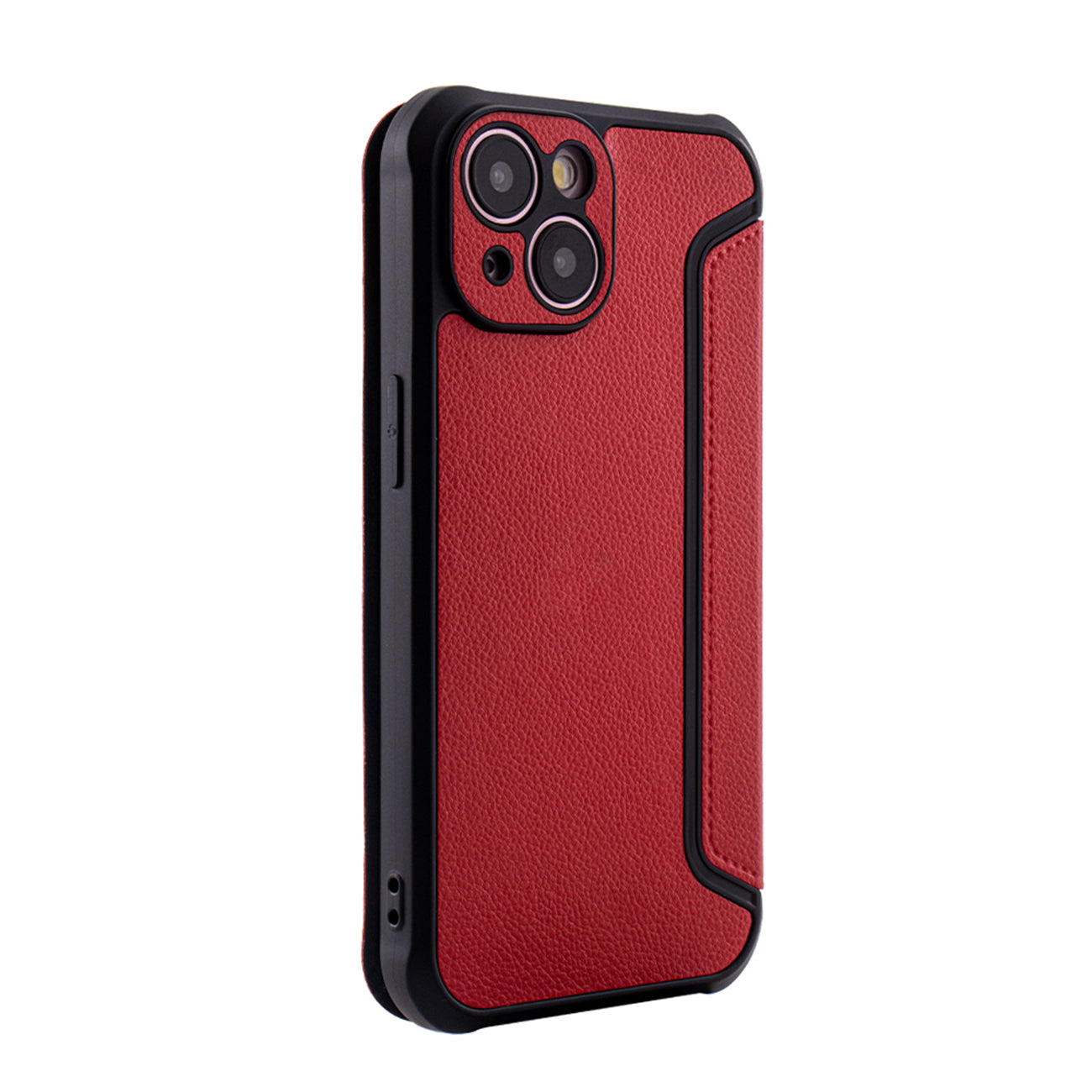 Magnetic wallet Leather phone case For Apple iPhone 15 In Red