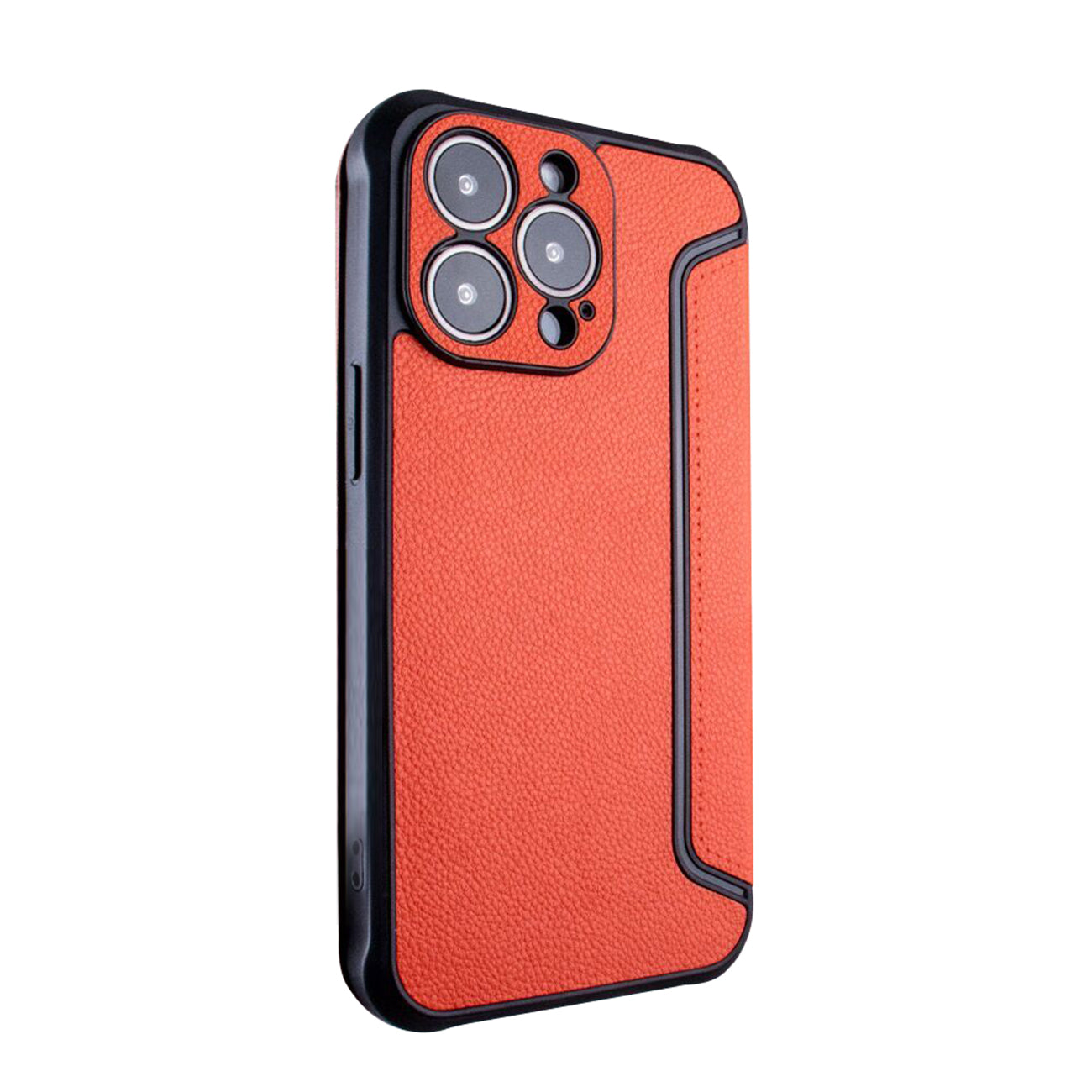 Magnetic wallet Leather phone case For Apple iPhone 14 In Orange