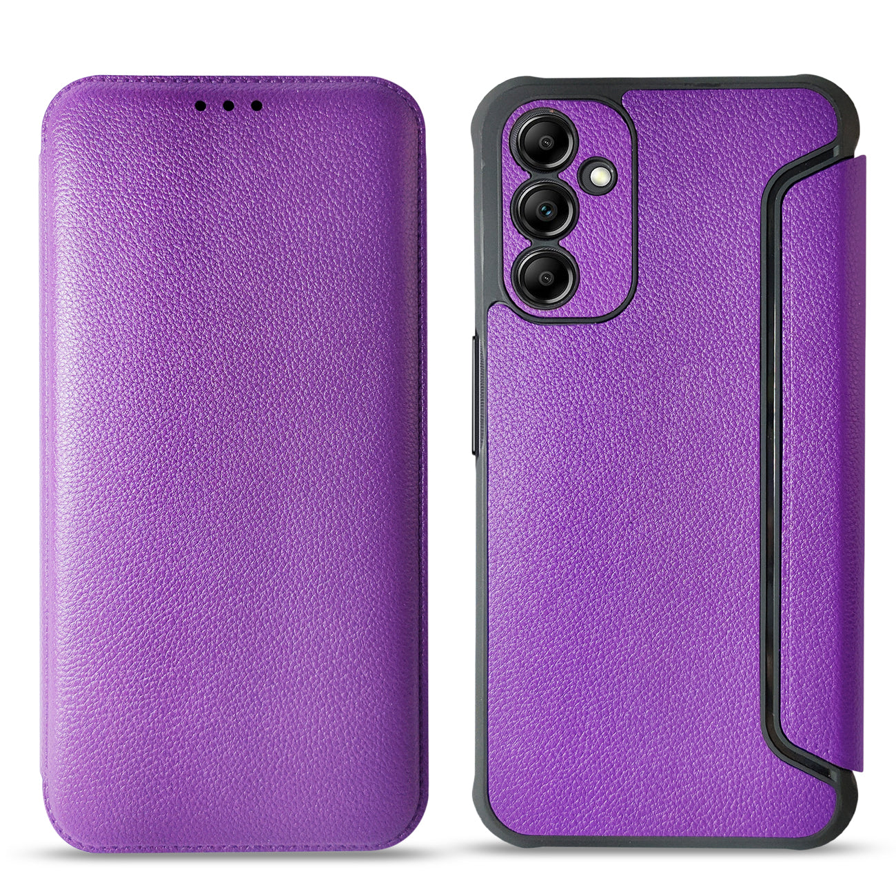 Magnetic wallet Leather phone case For Samsung Galaxy S23 Ultra In Purple