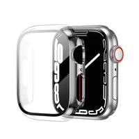 Full Cover tempered glass screen protector with pc case for Apple Watch 41mm In Clear