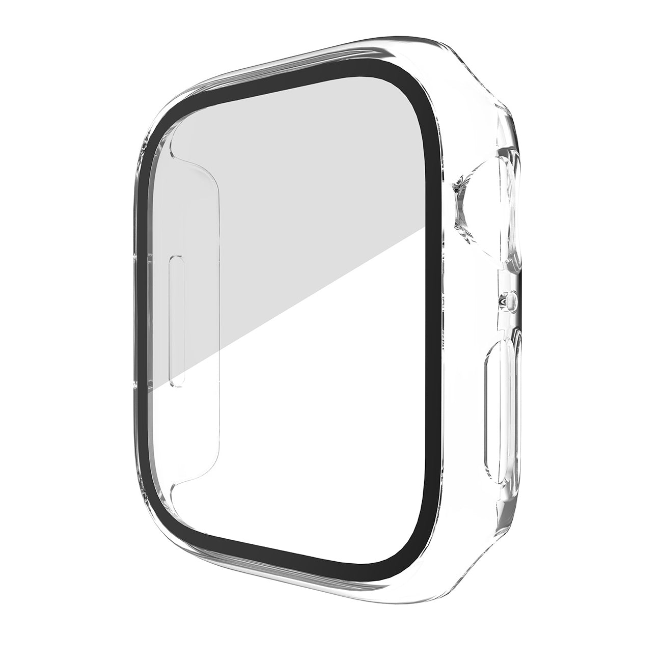 Full Cover tempered glass screen protector with pc case for Apple Watch 41mm In Clear