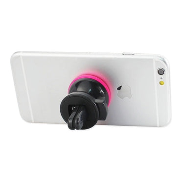 REIKO UNIVERSAL AIR VENT MAGNETIC CAR MOUNT PHONE HOLDER IN WHITE HOT PINK  SKU:HLD10-WHHK