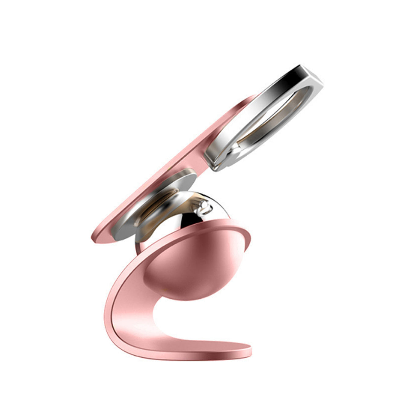 360 Degree Rotating Magnet Car Holder In Rose Gold