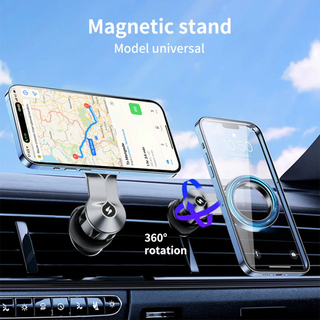 Air Vent Transparent Magnetic Car Holder